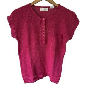 Vintage Margules Silk Angora Rabbit Hair Blend Loose Open Knit Sweater S